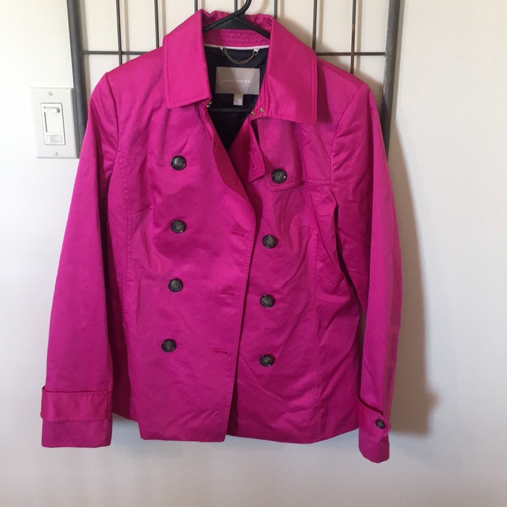 Banana Republic Fuschia Pea Coat size small